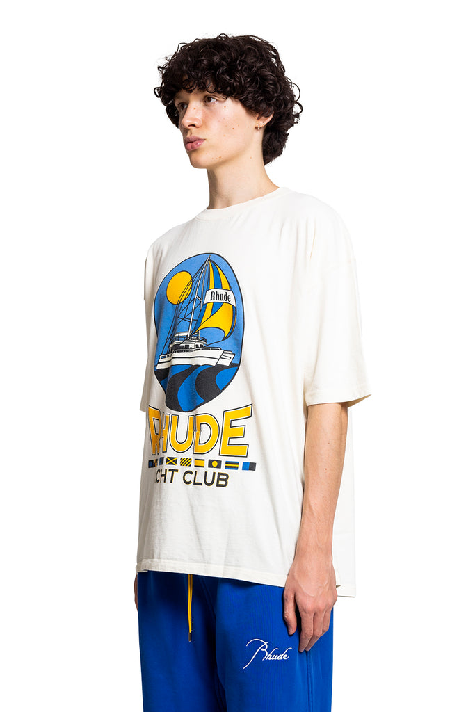 RHUDE YACHT CLUB TEE VTG WHITE Antique White