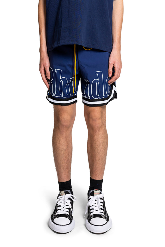 RHUDE LOGO TRACK-SHORT NAVY Gray