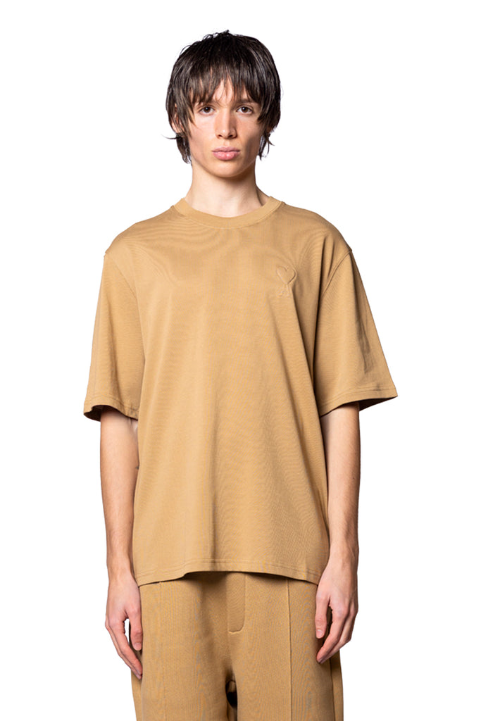 Ami Paris BIG ADC EMBOSSED TSHIRT CAMEL Dark Salmon