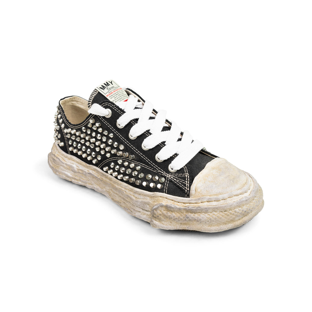 Maison Mihara Yasuhiro PETERSON 23 / original sole studded canvas Low-Top sneaker BLACK Light Gray