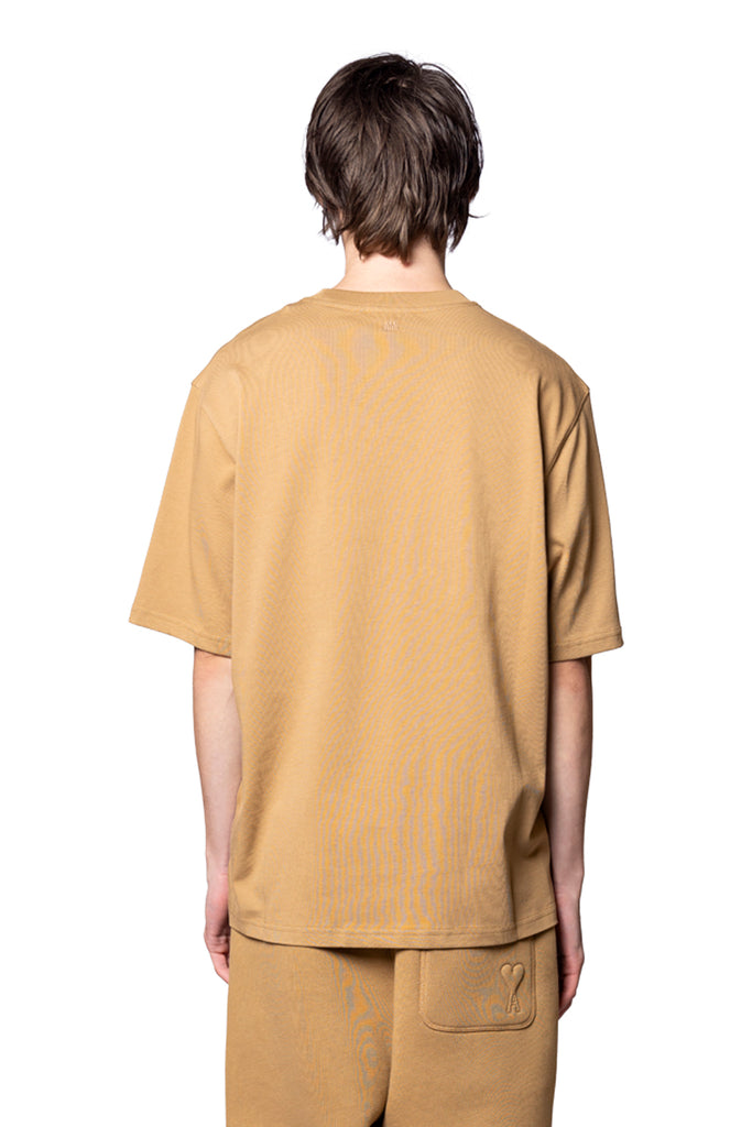 Ami Paris BIG ADC EMBOSSED TSHIRT CAMEL Tan