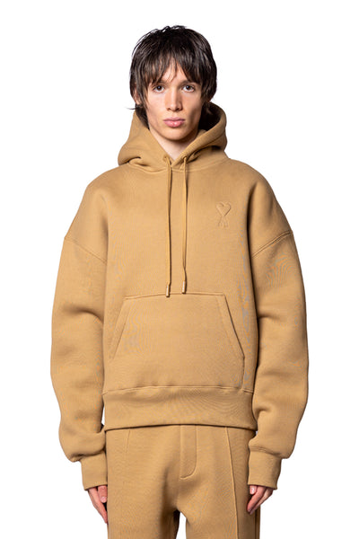 Ami Paris Hoodie Big Ami De Coeur Embossed Camel – ANSH46