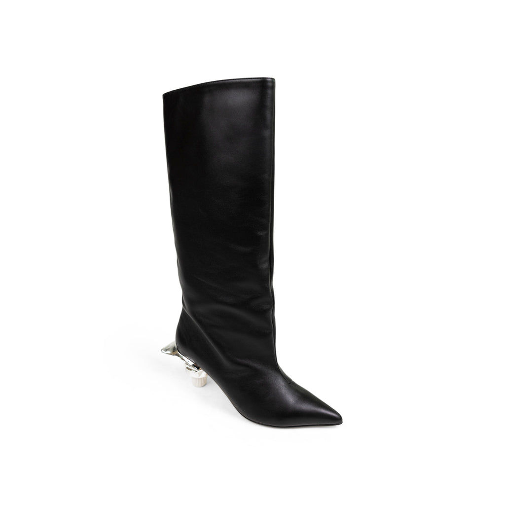 Maison Mihara Yasuhiro TOOTH PASTE HEEL LONG BOOTS Black