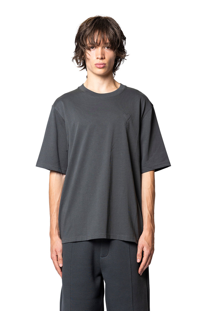 Ami Paris BIG ADC EMBOSSED TSHIRT ANTHRACITE Dark Slate Gray