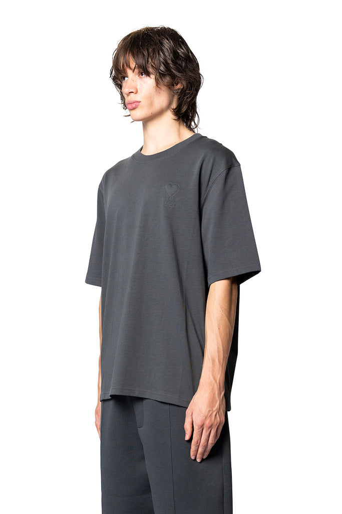 Ami Paris BIG ADC EMBOSSED TSHIRT ANTHRACITE Dark Slate Gray