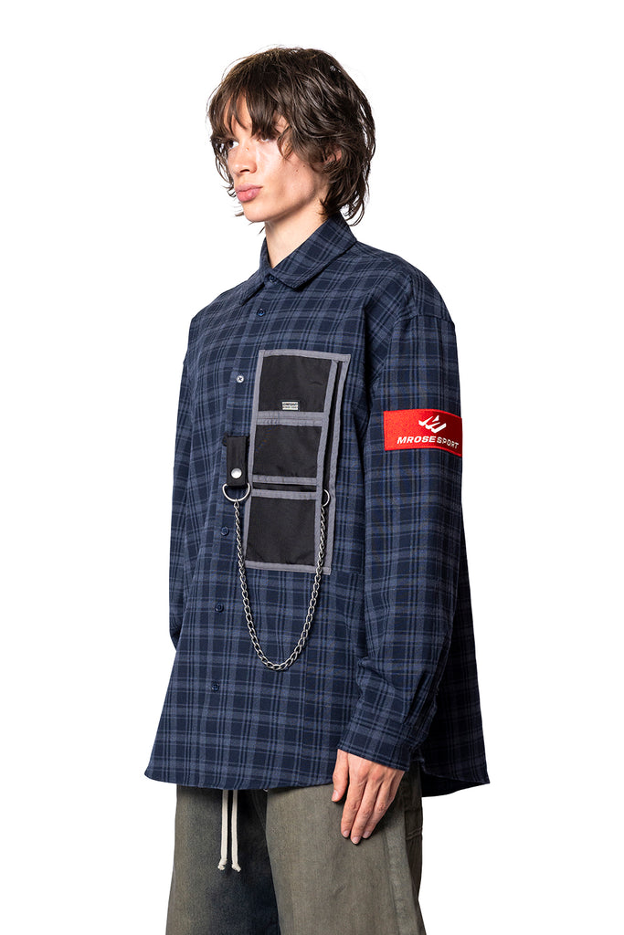 Martine Rose WALLET SHIRT BLUE NAVY Dark Slate Gray