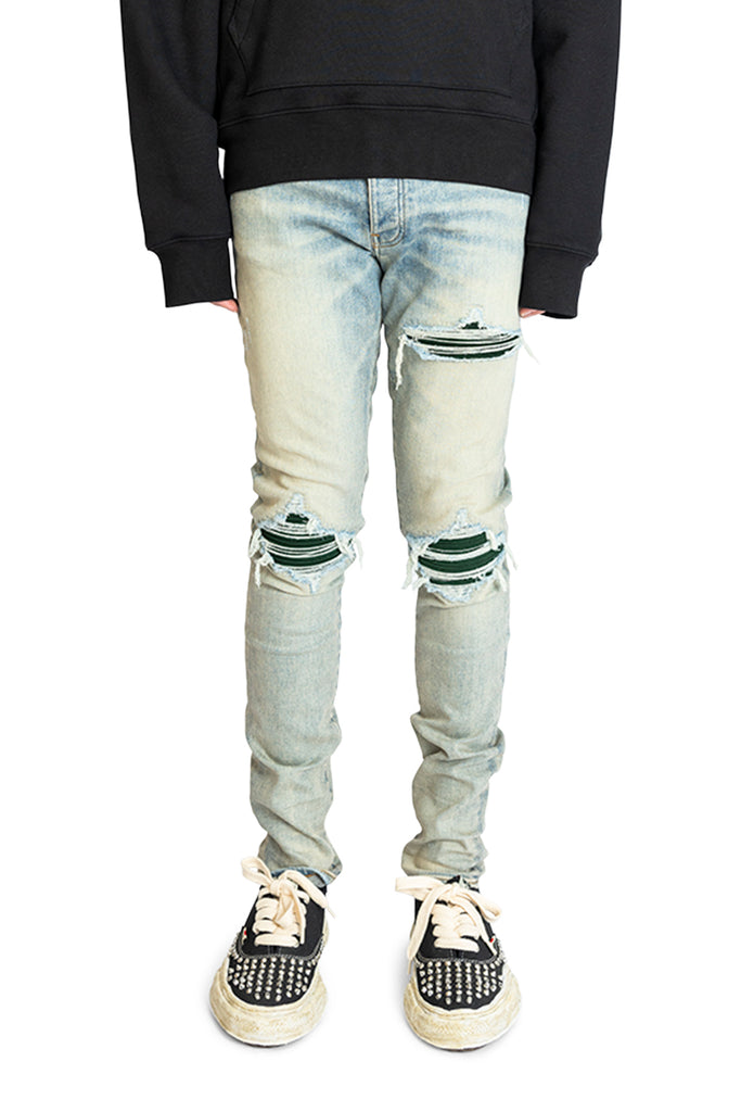 Amiri SUEDE MX1 JEAN ANTIQUE INDIGO Dark Slate Gray