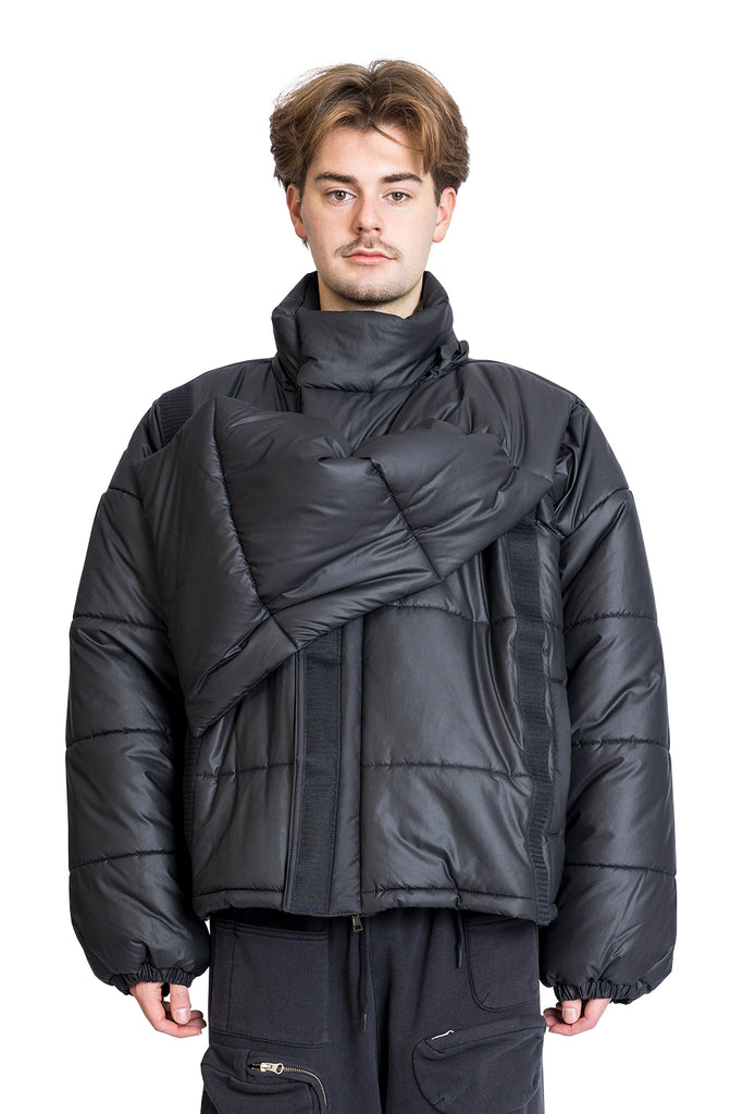 Y/PROJECT VELCRO PUFFER JACKET VELCRO PUFFER JACKET Dark Slate Gray