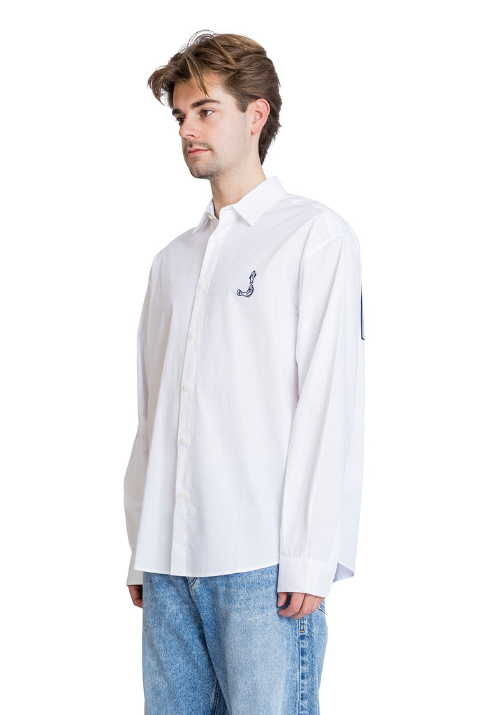 Jacquemus LA CHEMISE SIMON PRINT LOGO FISH WHITE Lavender