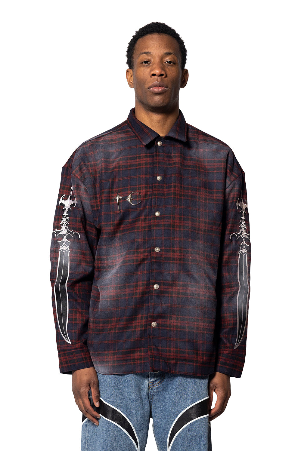 THUG CLUB Arab Sword Flannel Shirt 