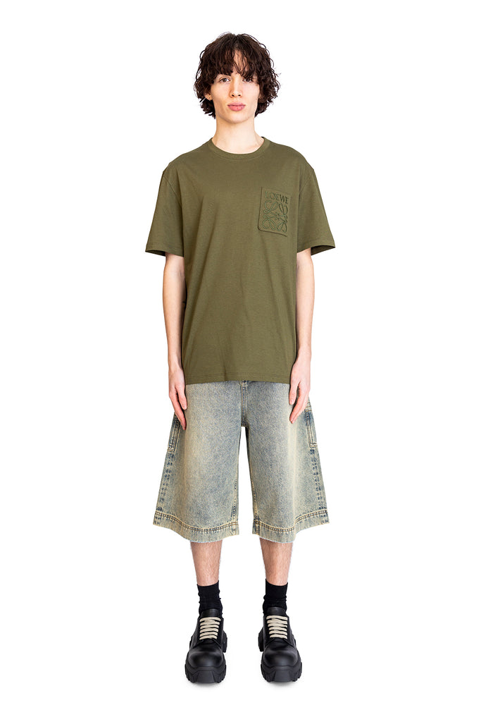 LOEWE RELAXED FIT T-SHIRT KHAKI GREEN Dim Gray