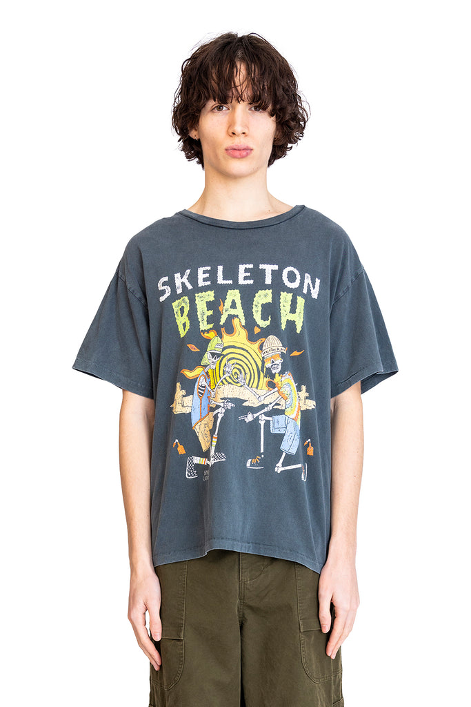 Gallery Dept. SKELETON BEACH TEE VINTAGE BLACK Dark Slate Gray