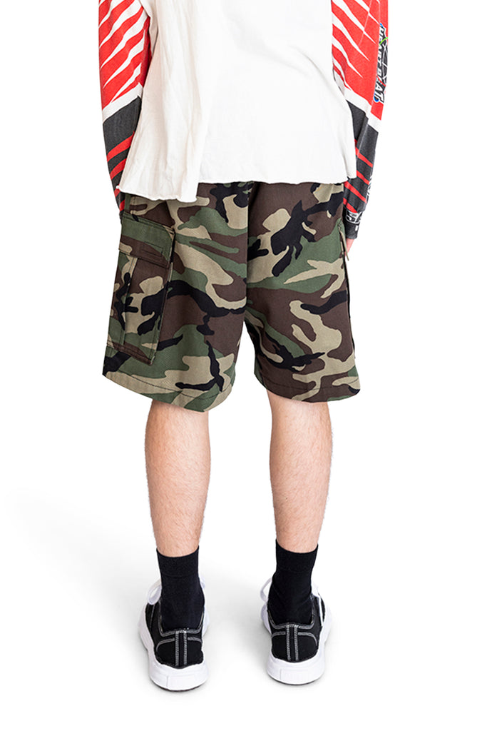 VETEMENTS CARGO SHORTS CAMOUFLAGE Dark Slate Gray