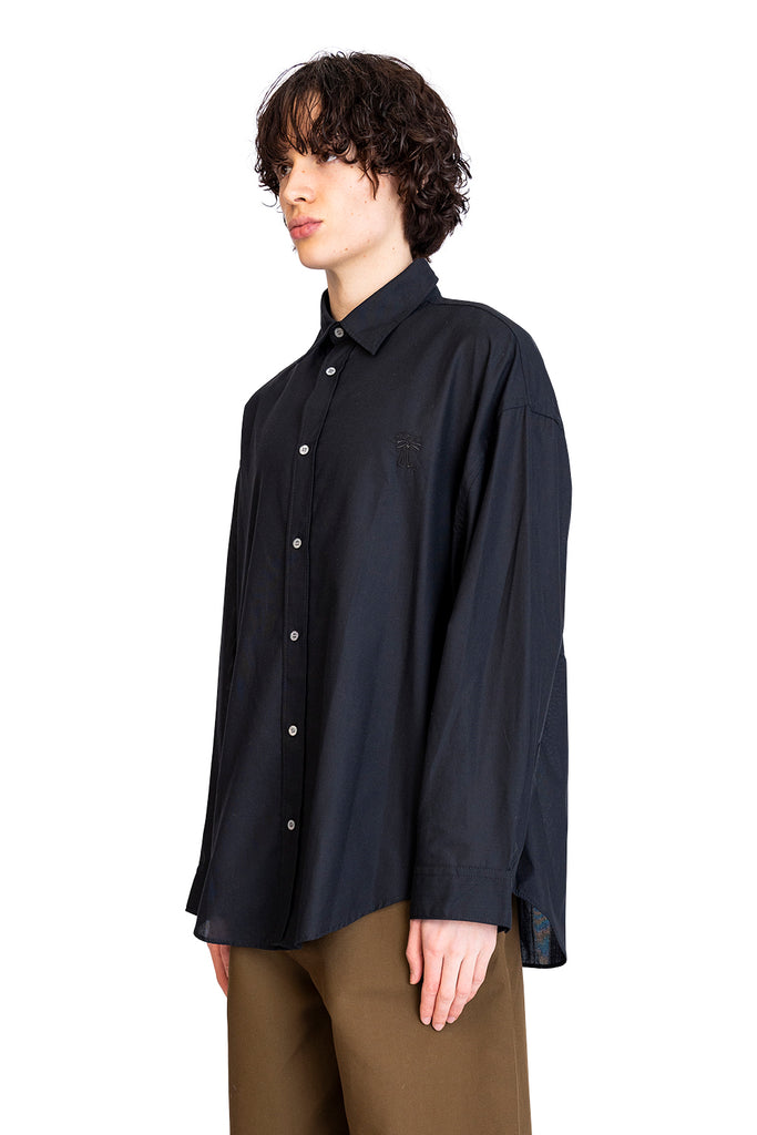 Acne Studios BUTTON-UP SHIRT BLACK Dark Slate Gray