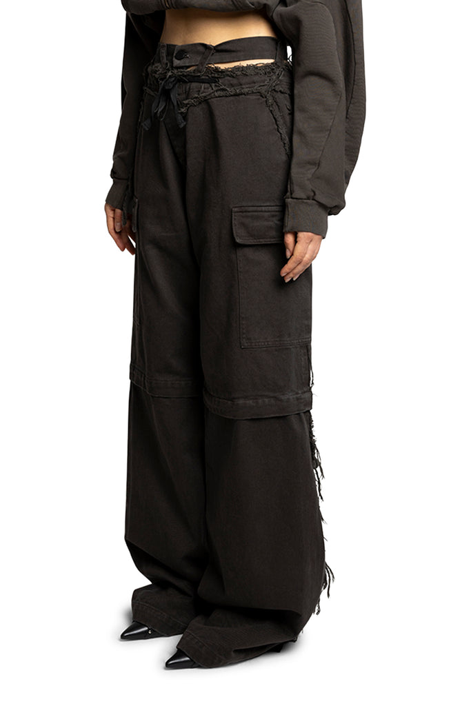 OTTOLINGER BAGGY CARGO PANTS BROWN Black