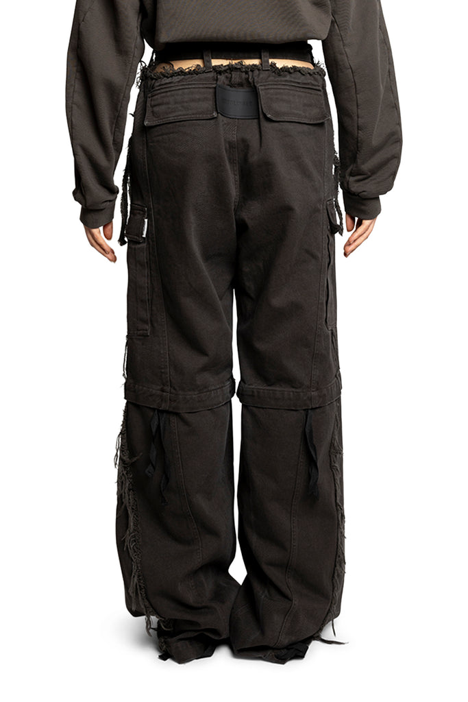 OTTOLINGER BAGGY CARGO PANTS BROWN Dark Slate Gray