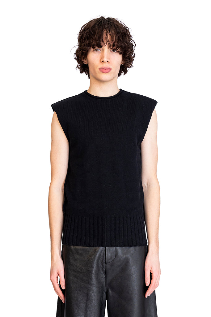 ENTIRE STUDIOS BURNS KNIT VEST BLACK Light Pink