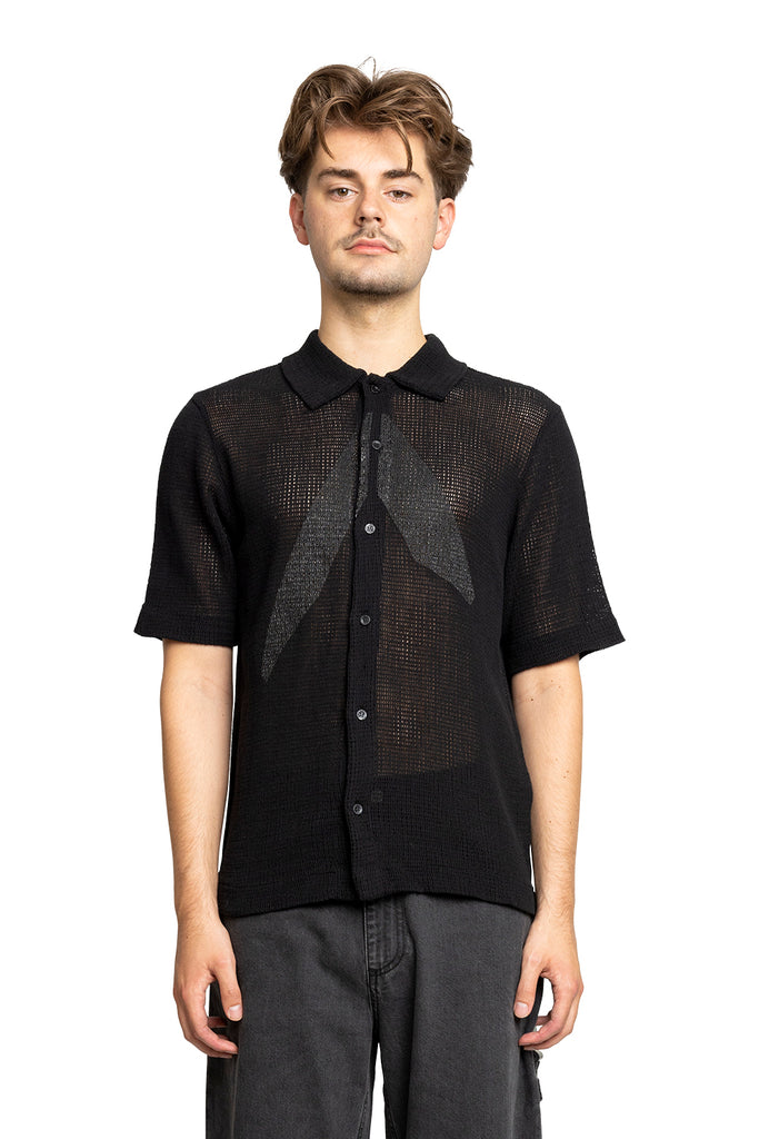 1017 ALYX 9SM BUTTON UP LOGO MESH S/S SHIRT Dark Slate Gray