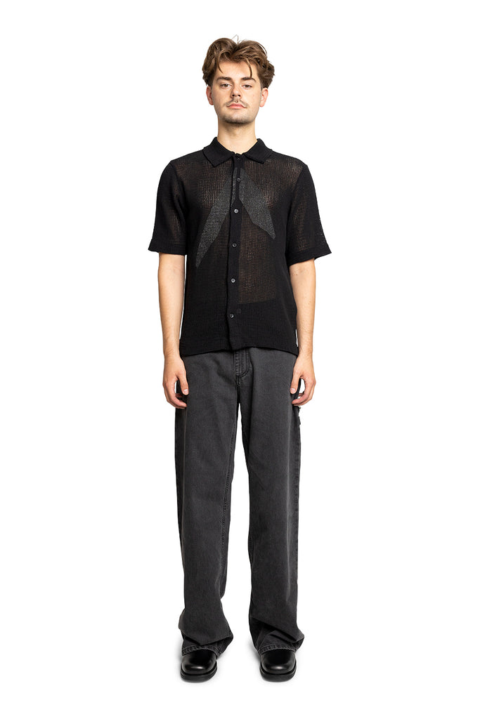 1017 ALYX 9SM BUTTON UP LOGO MESH S/S SHIRT Dark Slate Gray