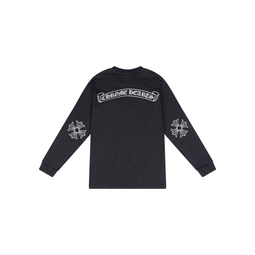 ANSH46 ARCHIVE 2000s ELBOW CROSS LOGO LONGSLEEVE T-SHIRT Dark Slate Gray