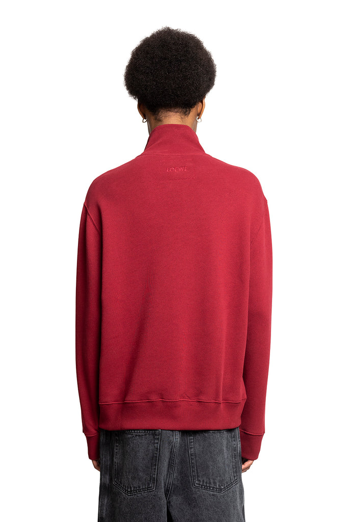 LOEWE ZIP-UP SWEATSHIRT BURGUNDY Brown