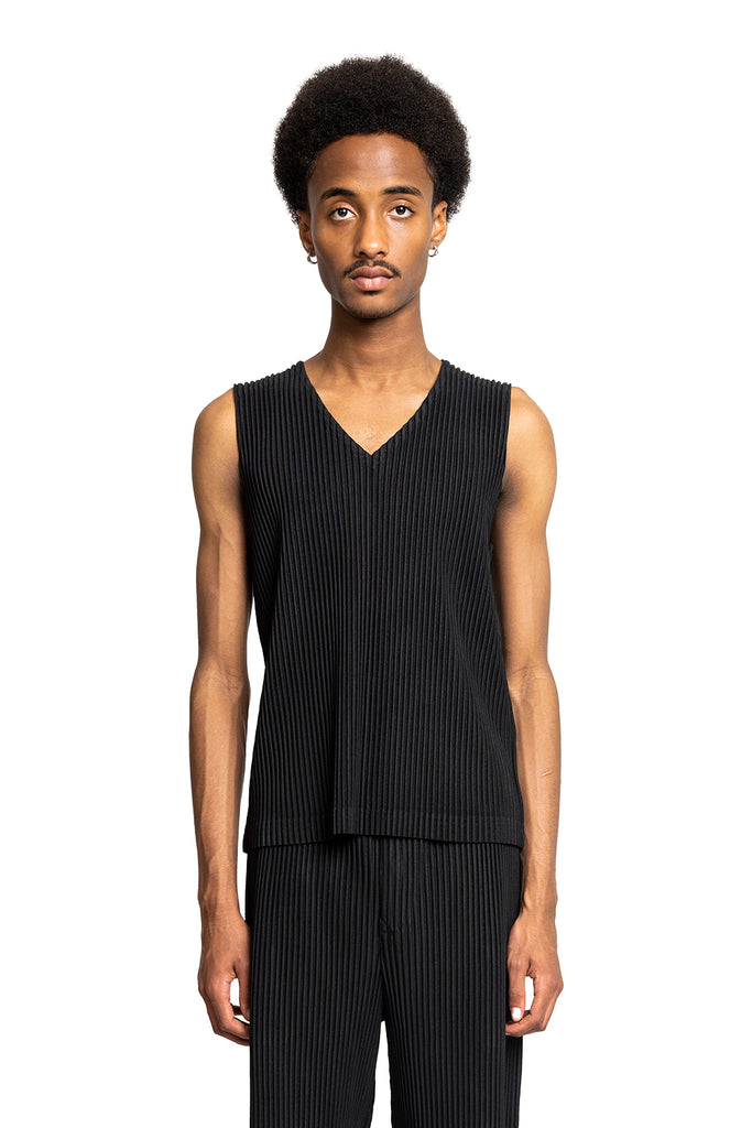 HOMME PLISSÉ ISSEY MIYAKE BASICS VEST BLACK Dark Salmon