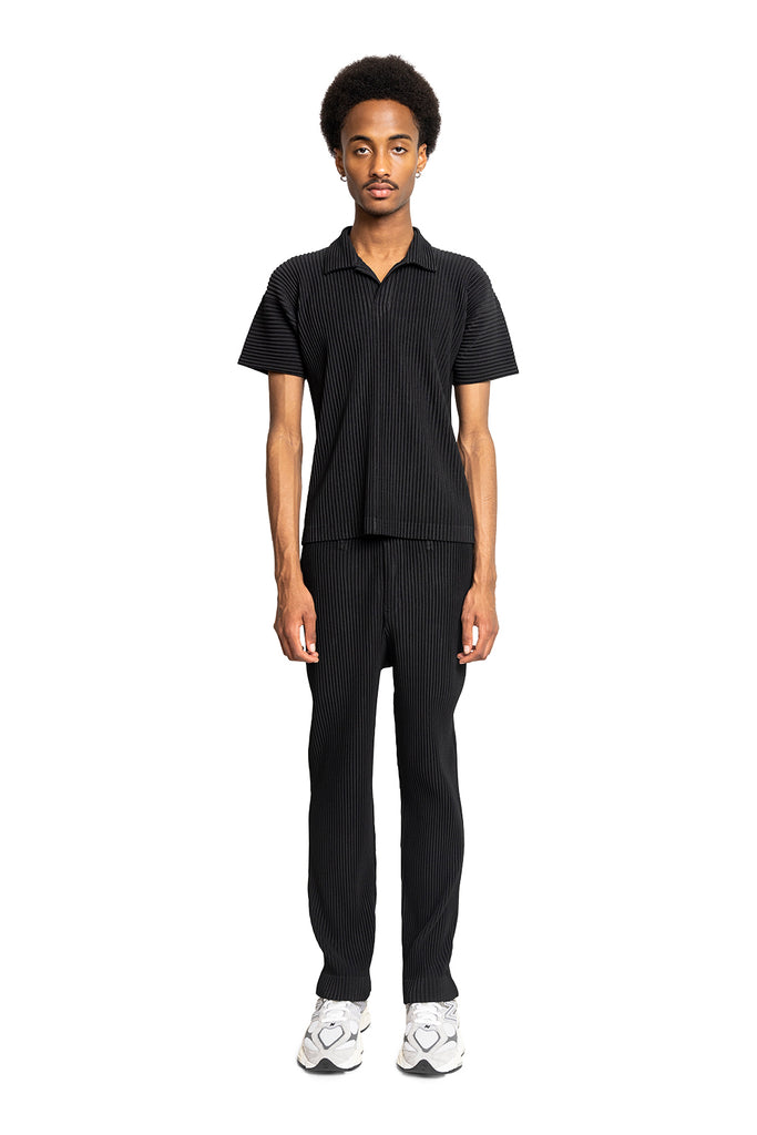 HOMME PLISSÉ ISSEY MIYAKE POLO SHIRT BLACK Black