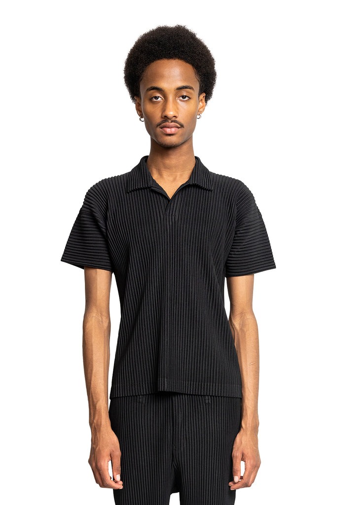 HOMME PLISSÉ ISSEY MIYAKE POLO SHIRT BLACK Black