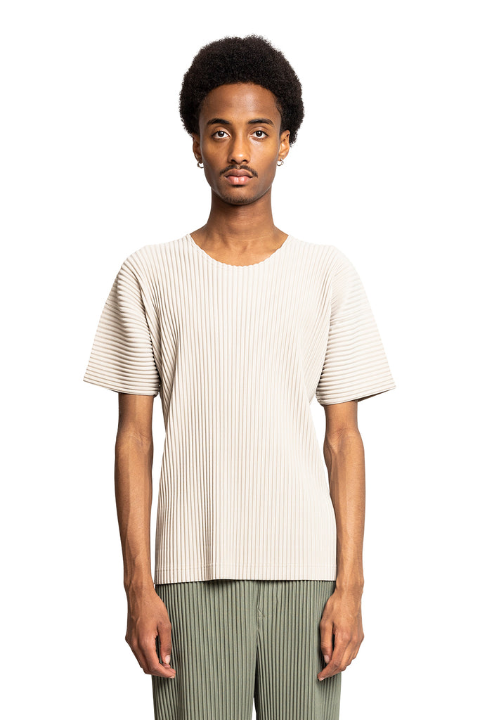 HOMME PLISSÉ ISSEY MIYAKE COLOR PLEATS LINEN BEIGE Antique White