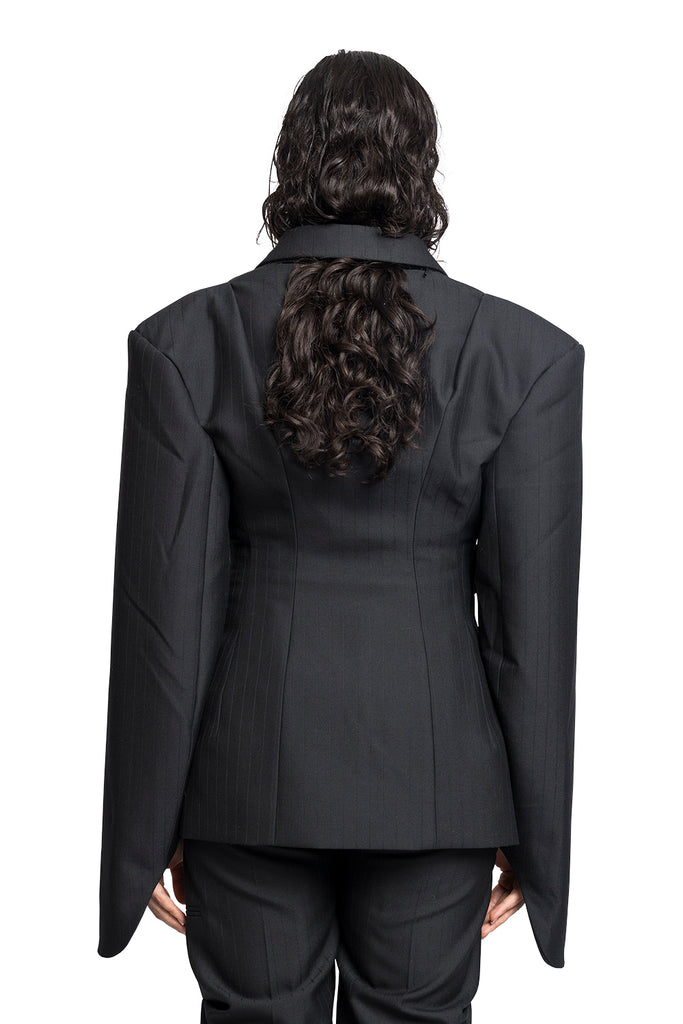 SRVC INVERSE TAILORED JACKET BLACK Dark Slate Gray