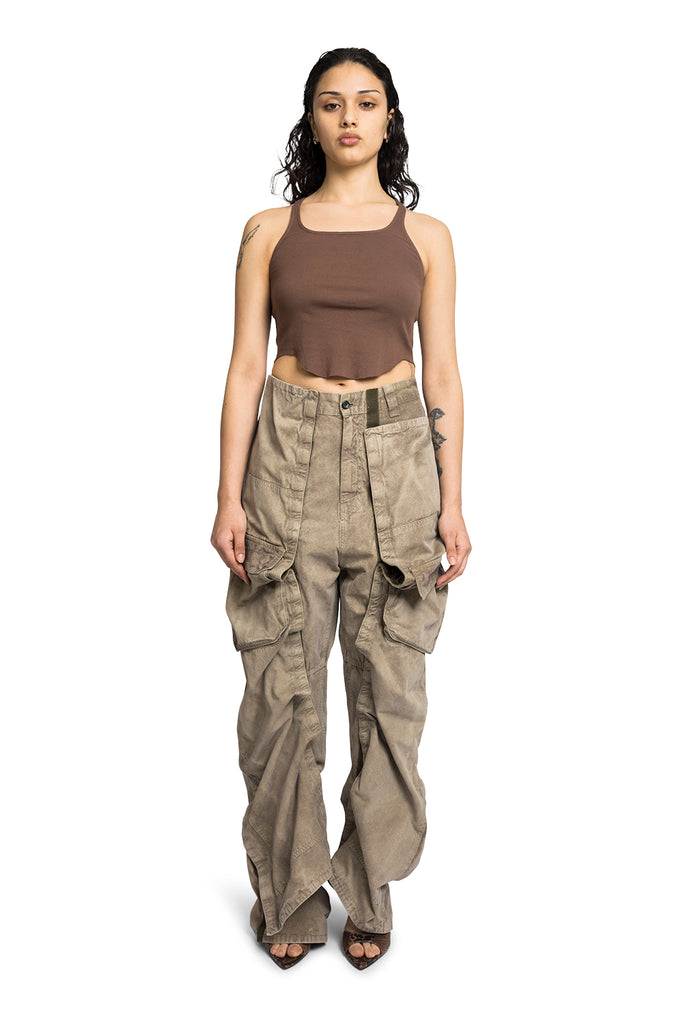 Y/PROJECT VELCRO CARGO PANTS Rosy Brown