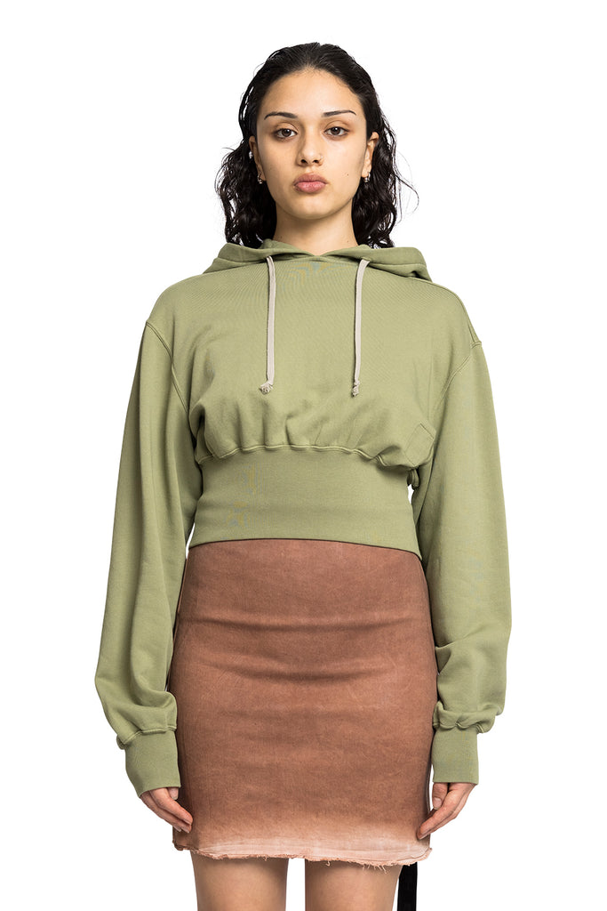 Rick Owens DRKSHDW TATLIN HOODIE SAGE Rosy Brown