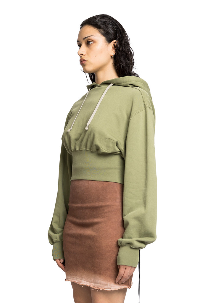 Rick Owens DRKSHDW TATLIN HOODIE SAGE Rosy Brown