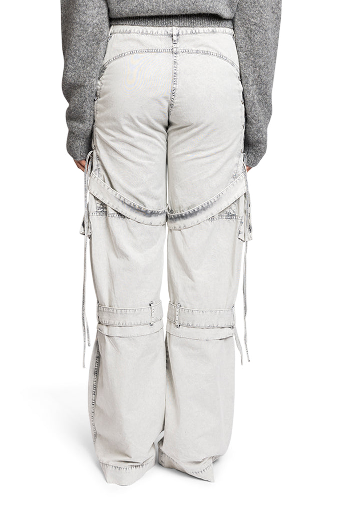 Acne Studios CARGO TWILL TROUSERS DUSTY WHITE Light Gray