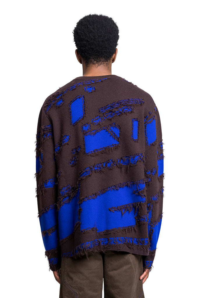 A-COLD_WALL* FRONTAGE KNIT CREWNECK BLUE VOLT Lavender