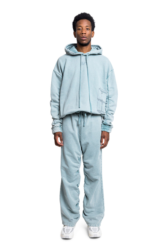 A-COLD_WALL* SHROUD HOODIE FADED BLUE-GREY TEAL Light Steel Blue