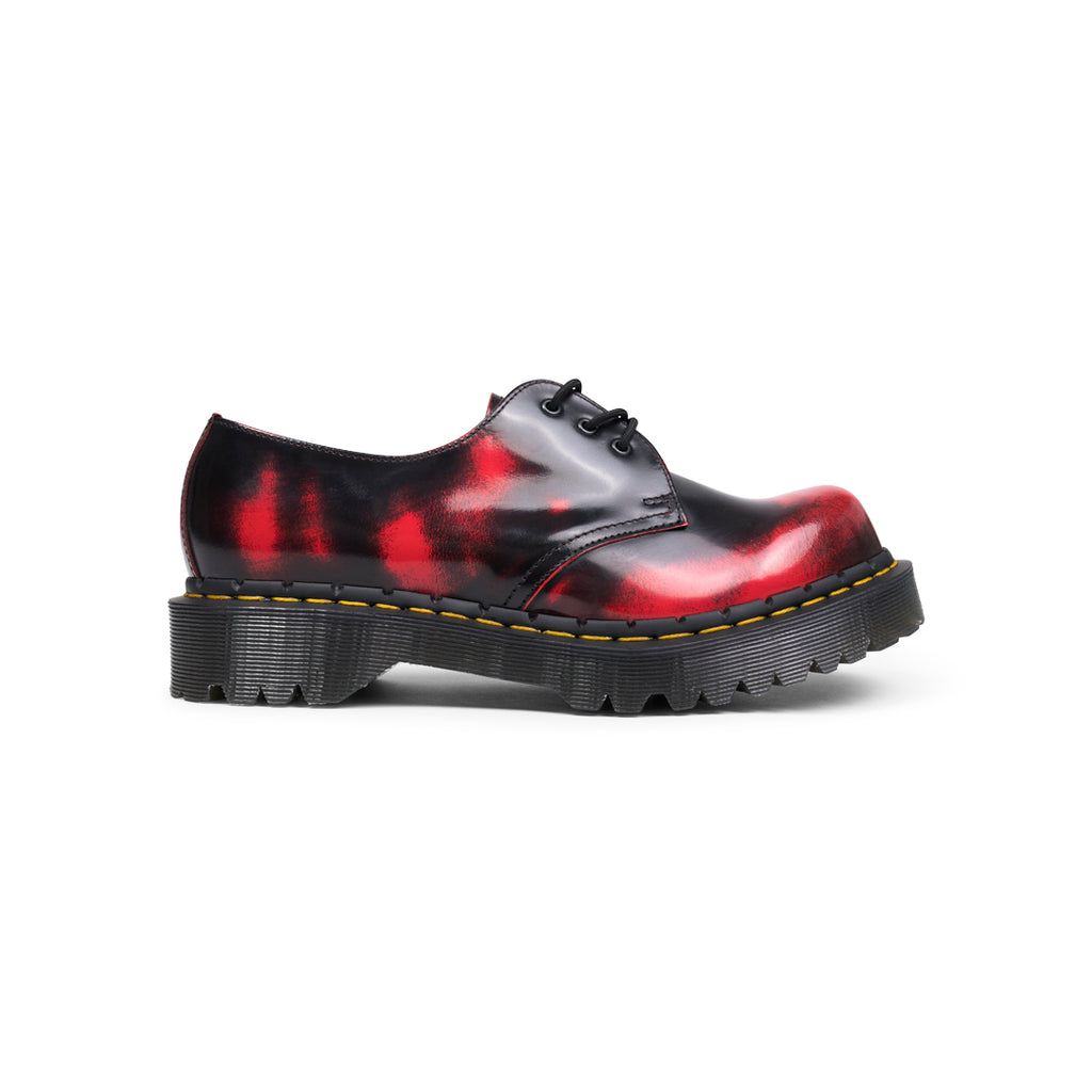 Dr. Martens 1461 BLACK/DMS RED RUB OFF LUX Dark Slate Gray