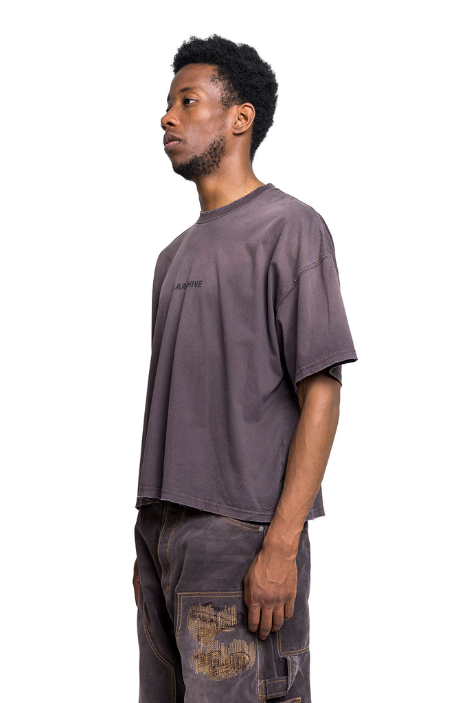 B1ARCHIVE S/S CREWNECK TEE SHIRT SUNFADE BROWN Dim Gray