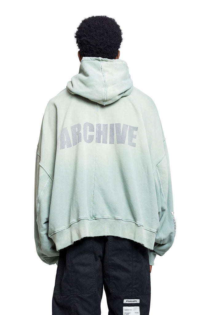 B1ARCHIVE SHORT HOODIE SUNFADE SAGE Black