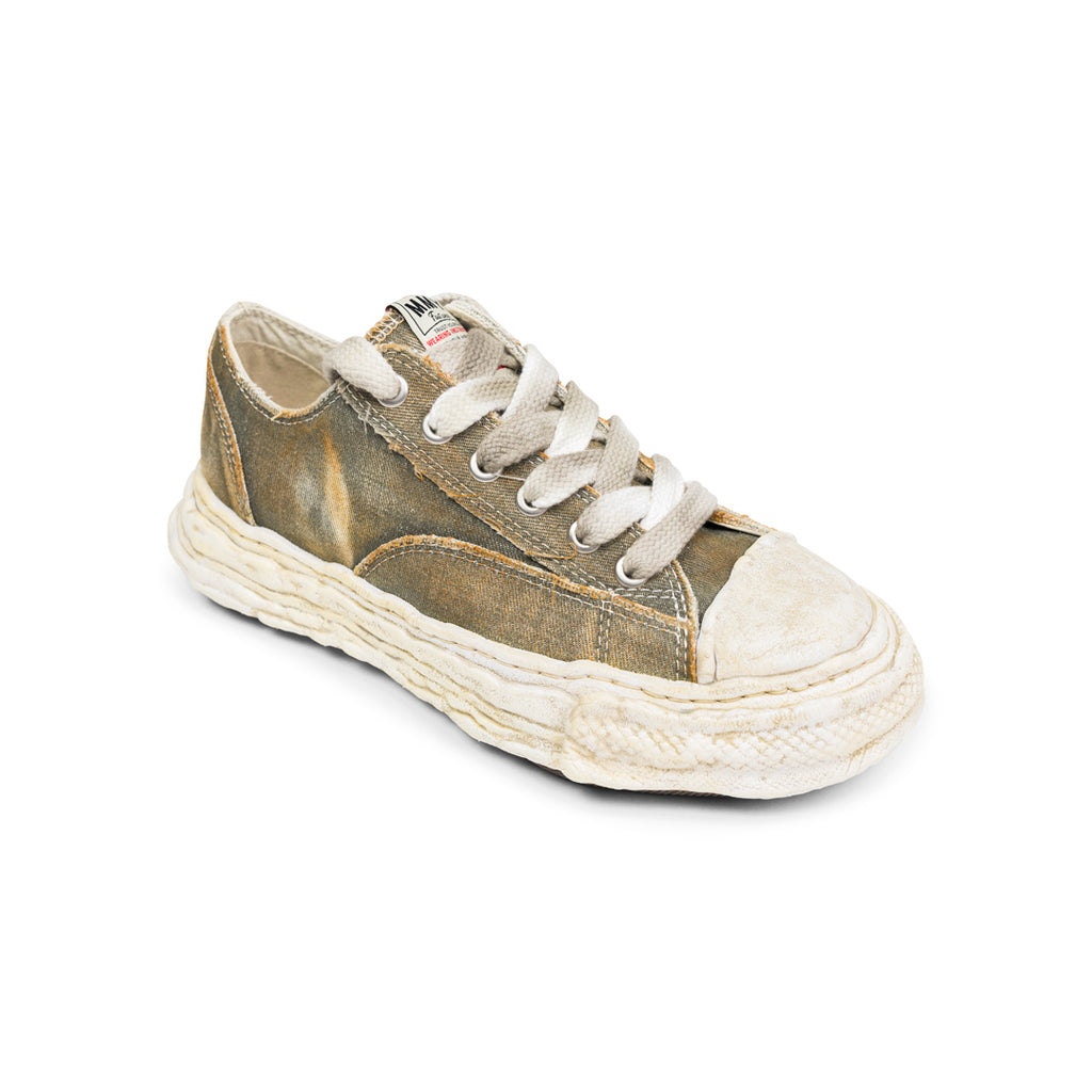 Maison Mihara Yasuhiro PETERSON 23 / original sole washed denim Low-Top sneaker GREEN Light Gray