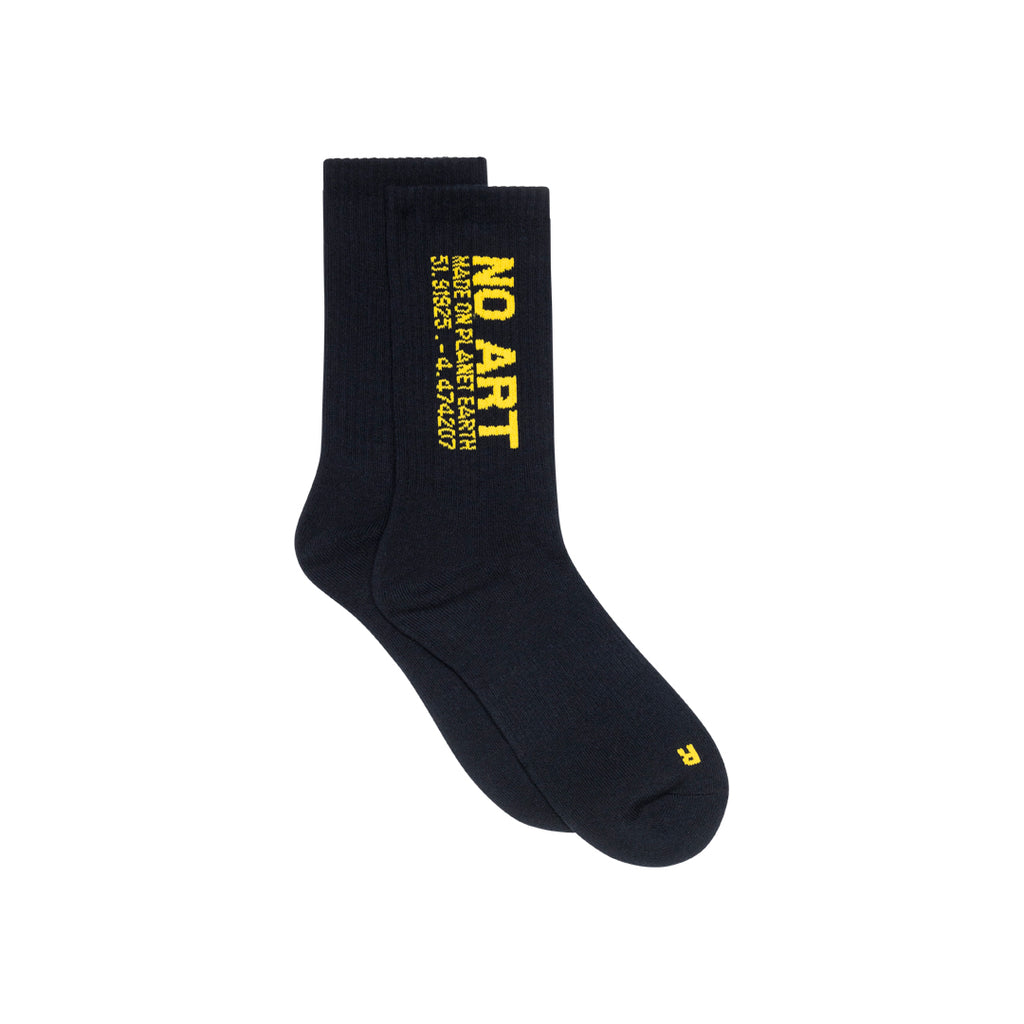 ANSH46 'NO ART X ANSH46' SIGNATURE SOCKS Black