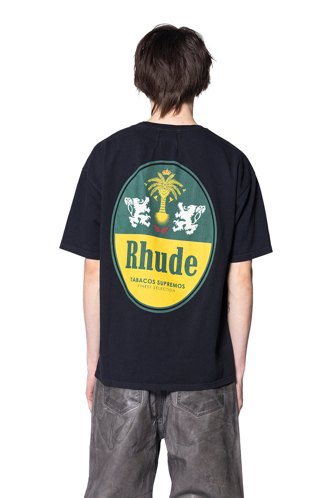 RHUDE TABACO TEE VTG BLACK Dark Slate Gray