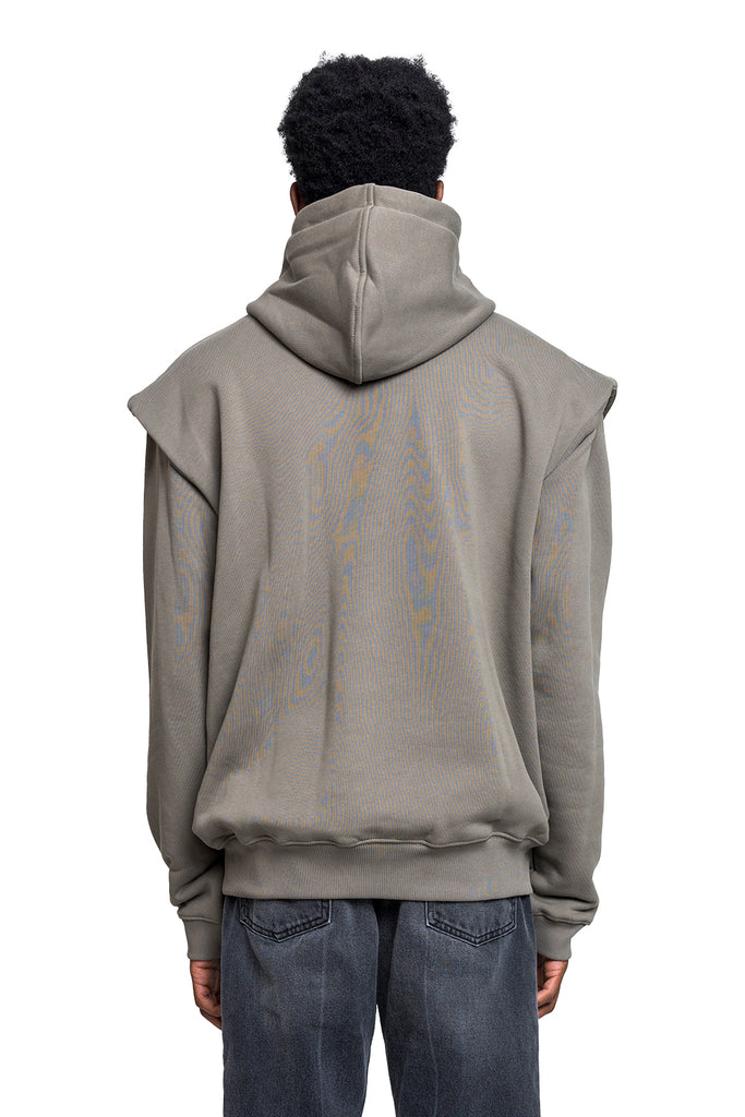 HELIOT EMIL OUTLINE LOGO HOODIE DUSTY GREEN Slate Gray