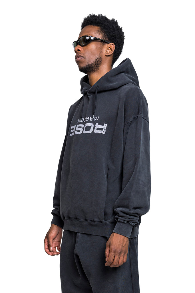 Martine Rose CLASSIC HOODIE WASHED BLACK ROSE Dark Slate Gray