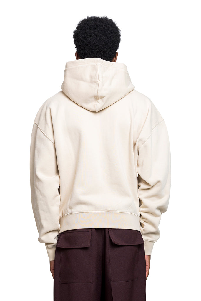 Jacquemus LE HOODIE ZIP GROS GRAIN BEIGE Black