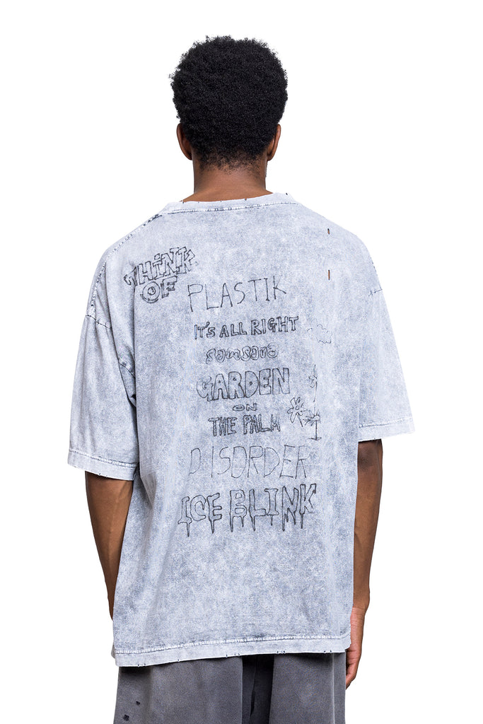 Maison Mihara Yasuhiro BLEACHED TEE GRAY Light Gray