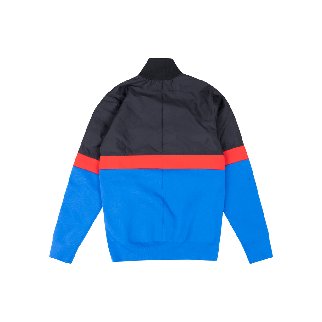 ANSH46 ARCHIVE RETRO BI-MATERIAL HALF ZIP SWEATER Dodger Blue