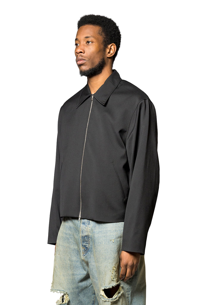 Our Legacy MINI JACKET BLACK WORSTED WOOL Dark Slate Gray