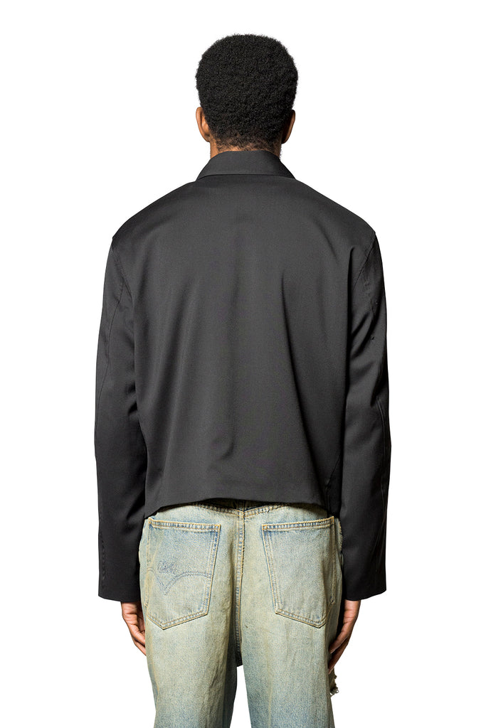 Our Legacy MINI JACKET BLACK WORSTED WOOL Dark Slate Gray