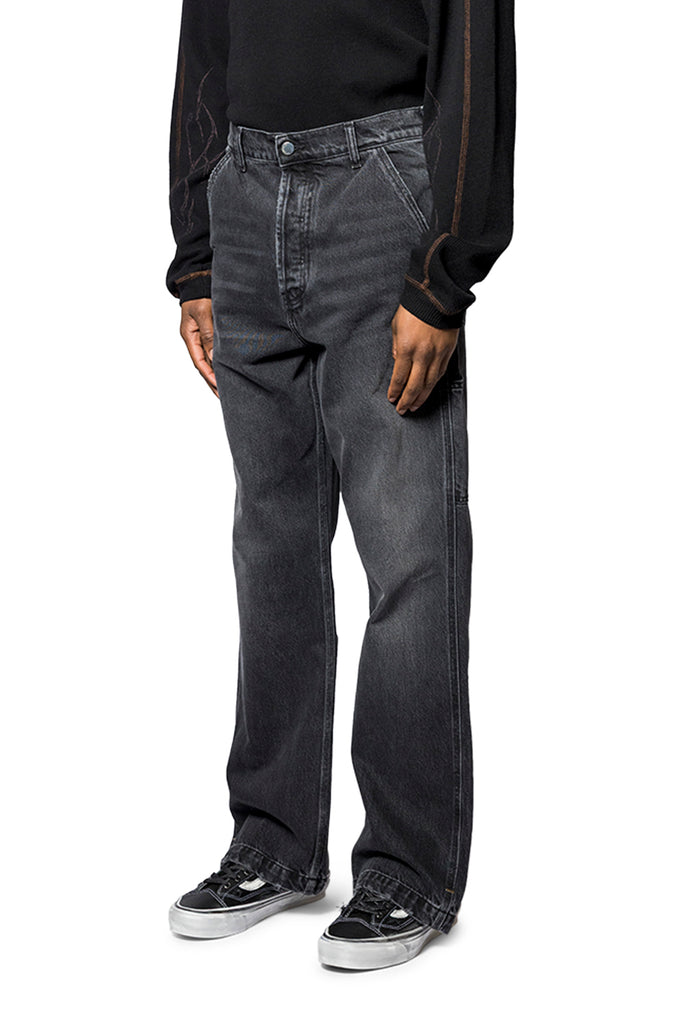 ASKYURSELF PHRASE WORK JEANS BLACK Dark Slate Gray